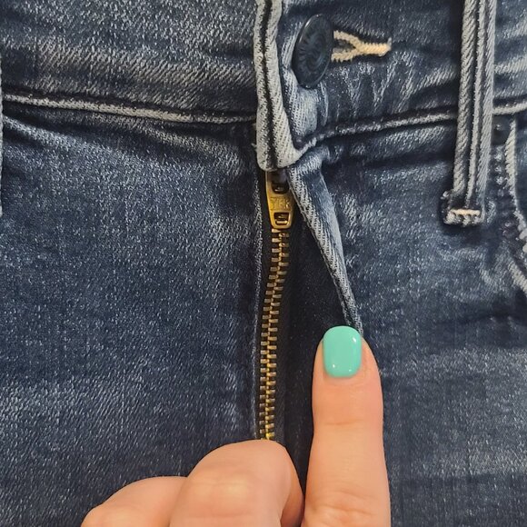 Mother The Swooner Ankle Fray Jeans Size 25 In Weekend Warrior, Distressed - Picture 5 of 16